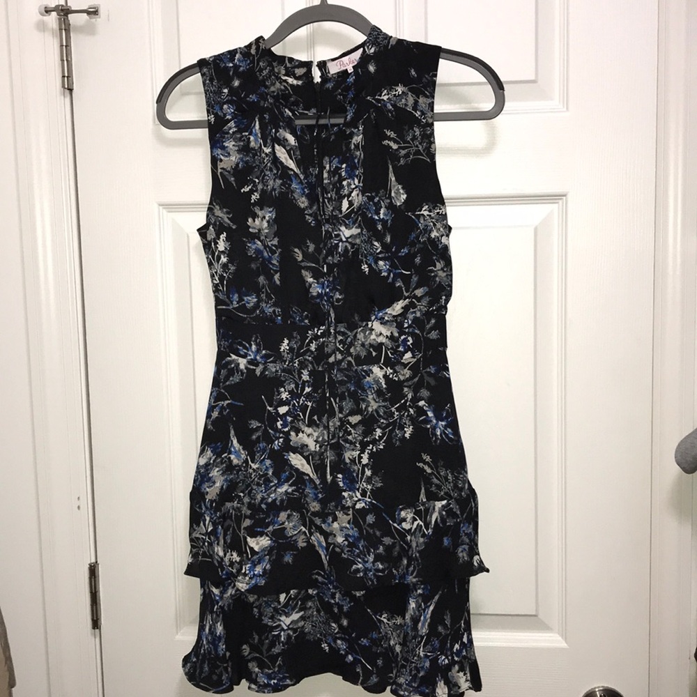 Parker Floral Dress XS black sleeveless
